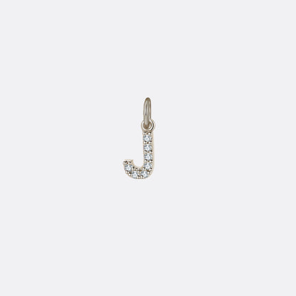 Dainty Pave Initial Charm