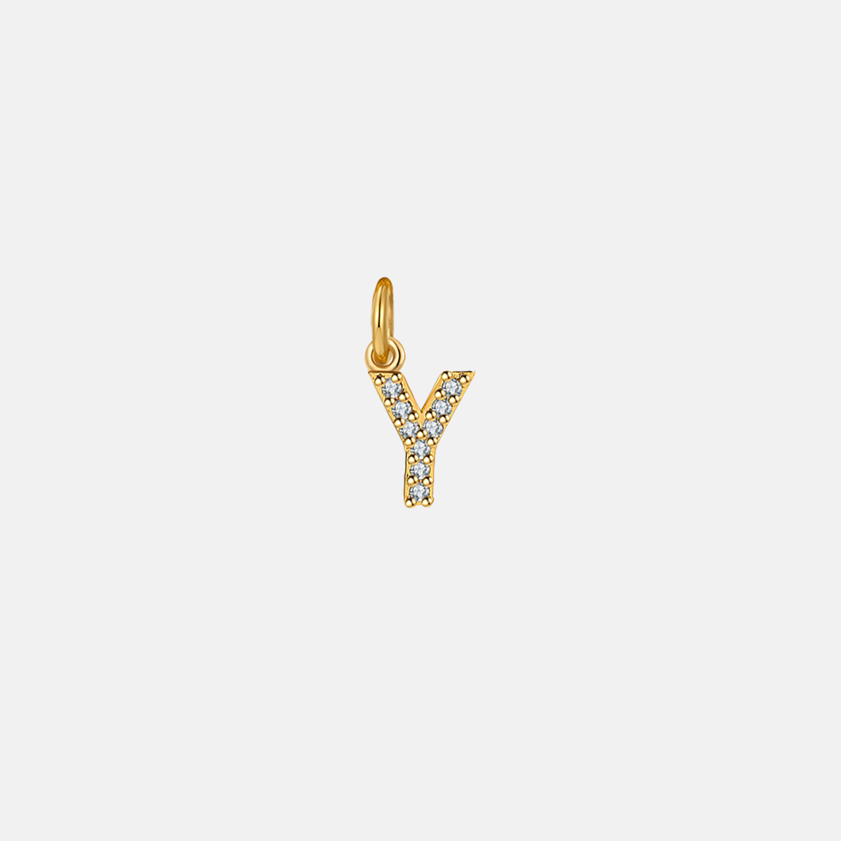 Dainty Pave Initial Charm
