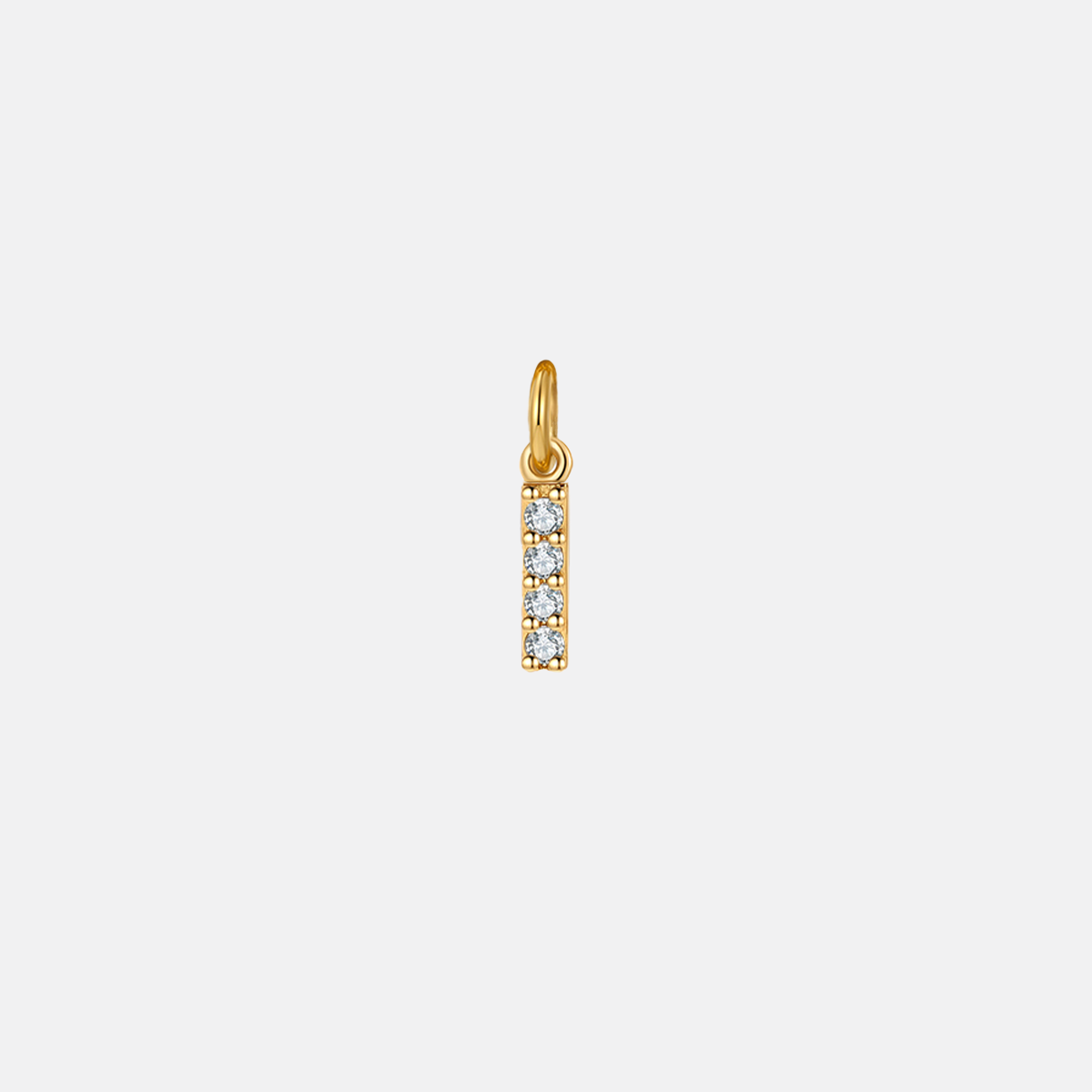 Dainty Pave Initial Charm