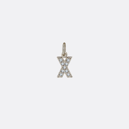 Dainty Pave Initial Charm