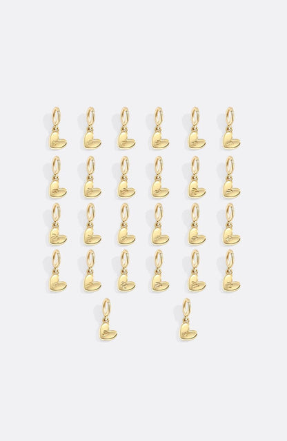 Dainty Heart Initial Charm
