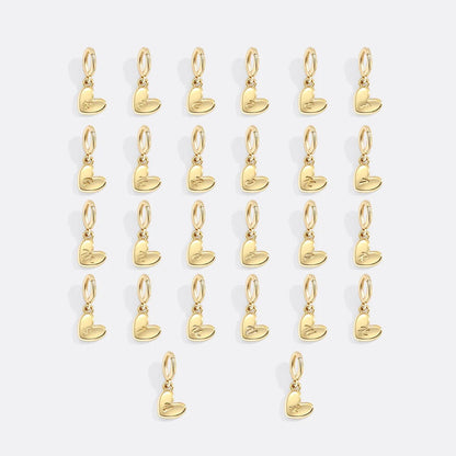 Dainty Heart Initial Charm