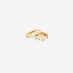 Pearl Block Statement Hoops