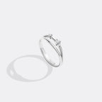 Crescent Moon Diamond Ring