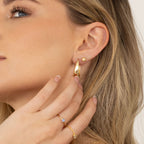 Textured Gold Ball Studs