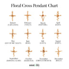 Floral Cross Pendant Necklace