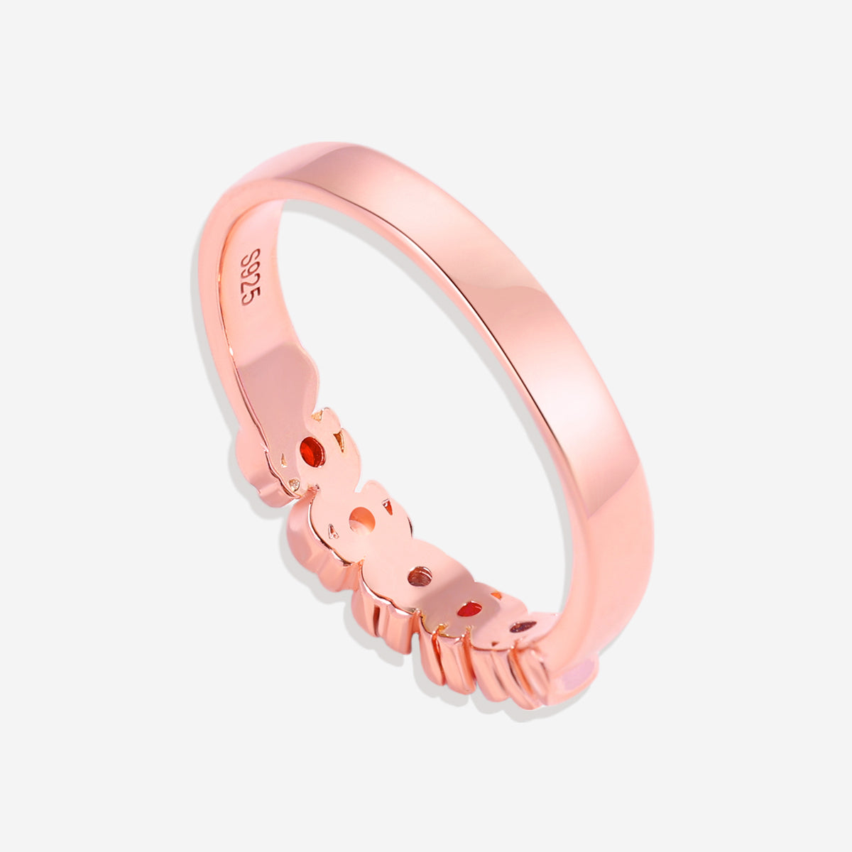 Personalized Wave Birthstones Ring
