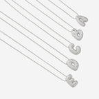 Pave Bubble Initial Necklace