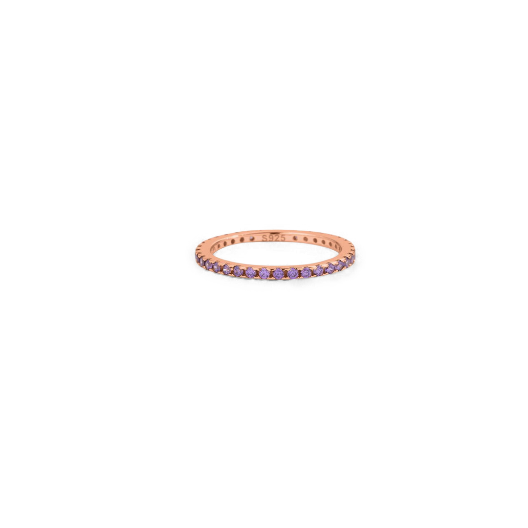 June Birthstone Eternity Stacking Ring