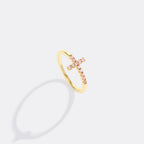 Birthstone Cross Ring
