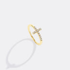 Birthstone Cross Ring