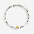 Gold Beaded Bubble Birthstone Bracelet