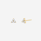 Trinity Birthstone Stud Earrings