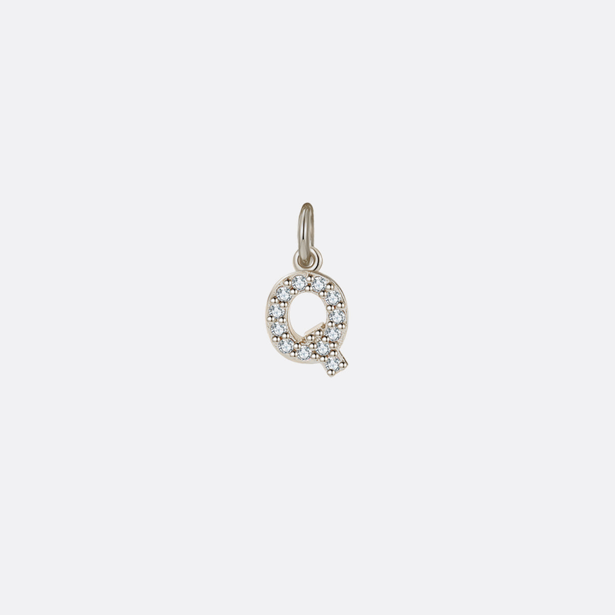 Dainty Pave Initial Charm
