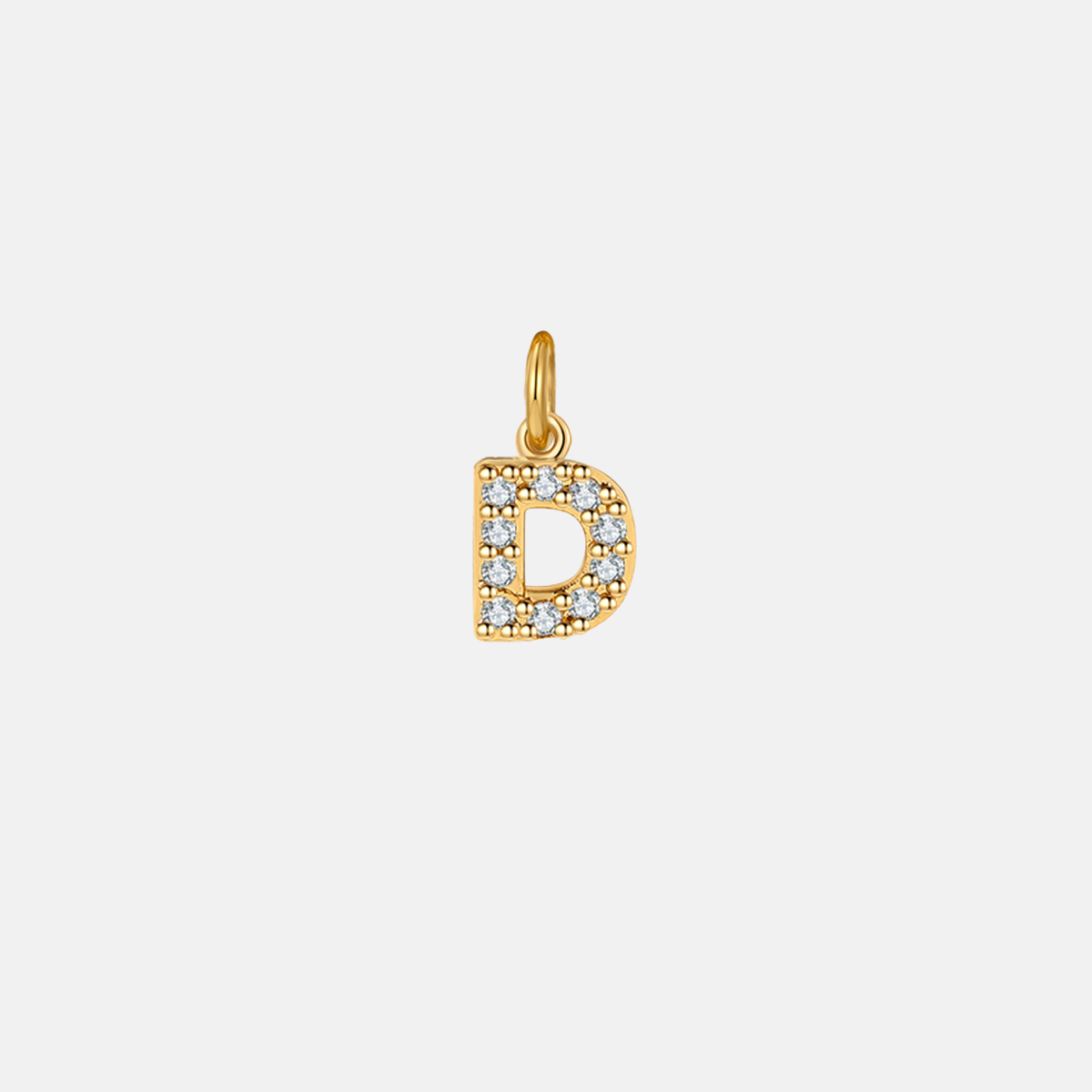 Dainty Pave Initial Charm