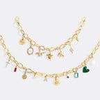 Bold Cable Link Charm Bracelet