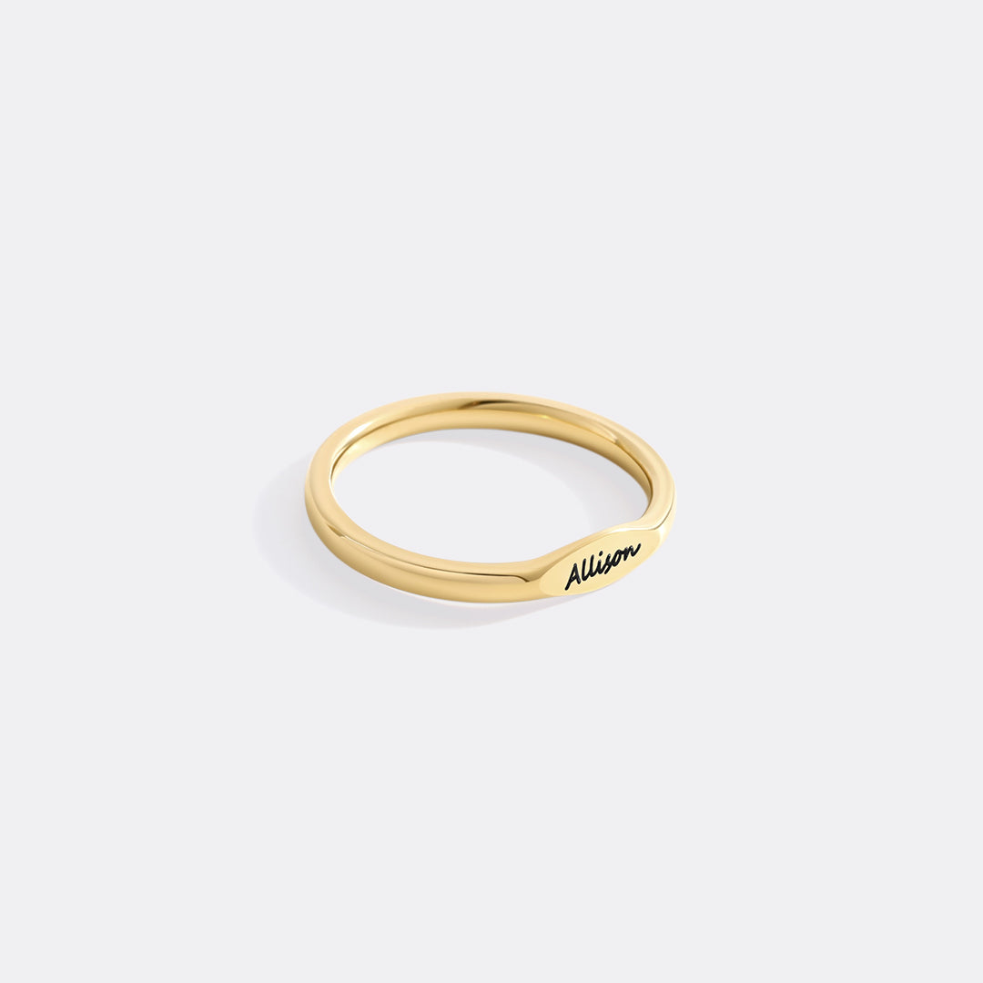 Skinny Name Ring