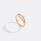 Crescent Moon Diamond Ring