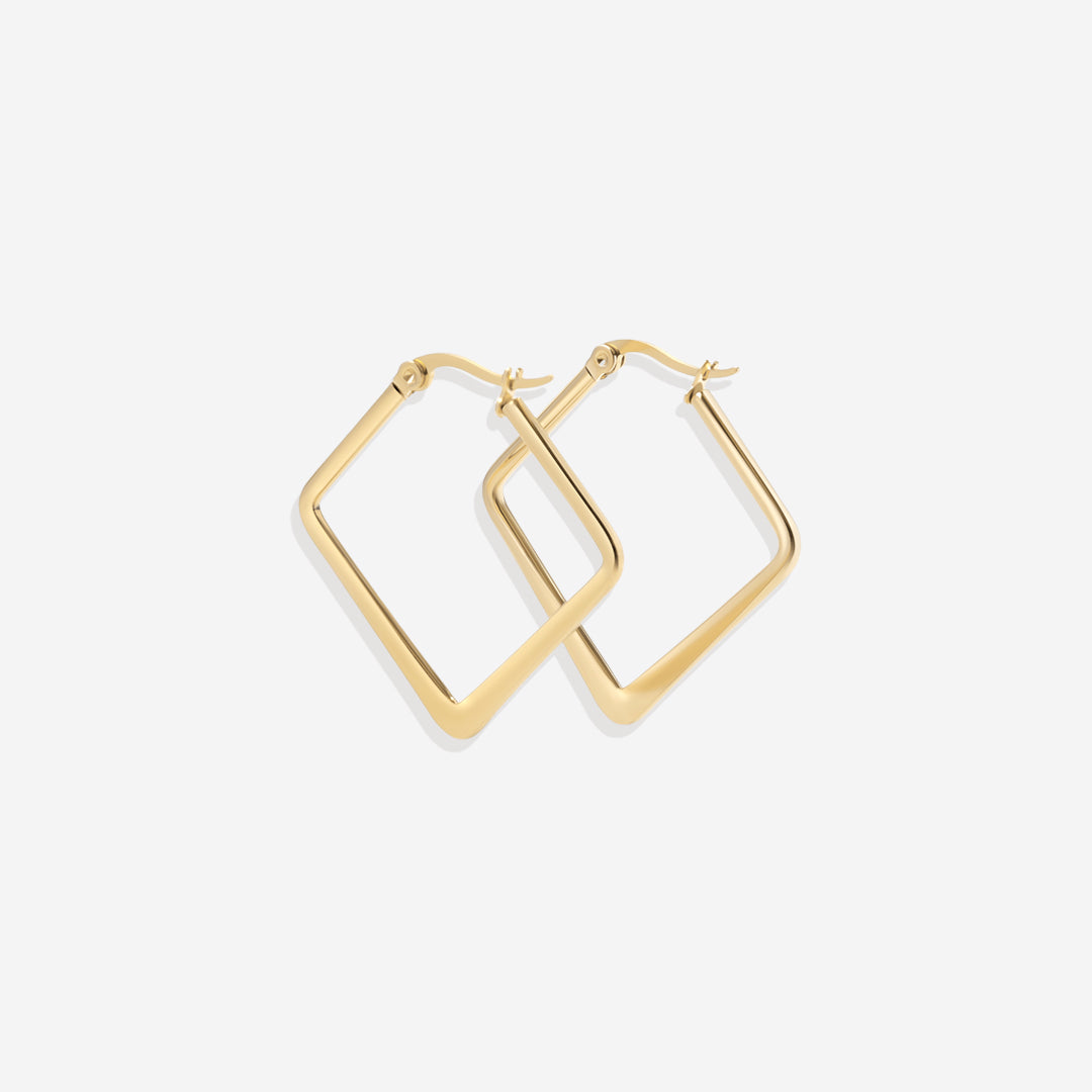 Geometric Girl Boss Hoop Earrings