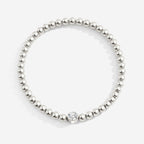 Gold Beaded Bubble Birthstone Bracelet