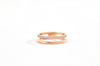 Double Band Pave Ring