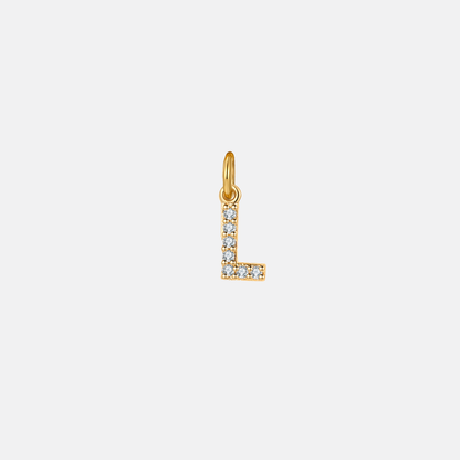 Dainty Pave Initial Charm