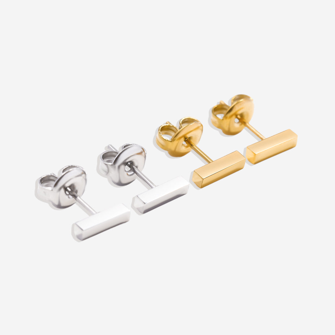 Dainty Bar Stud Earrings