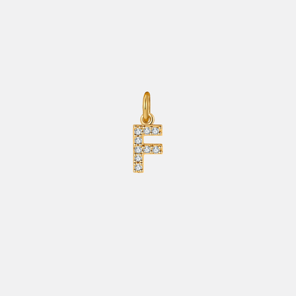 Dainty Pave Initial Charm
