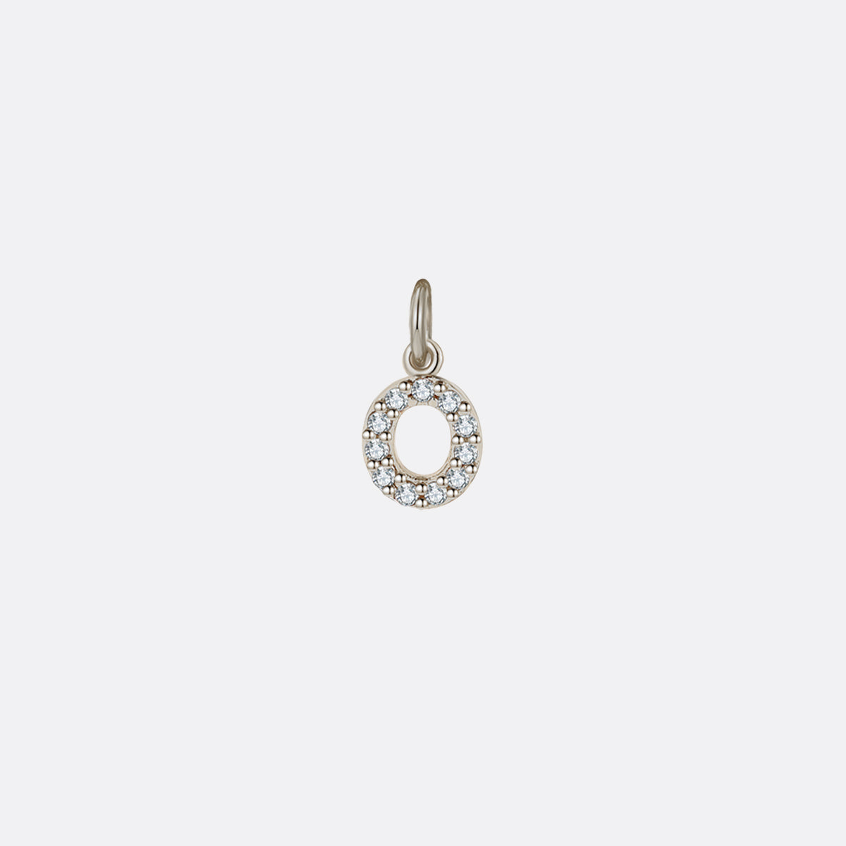 Dainty Pave Initial Charm