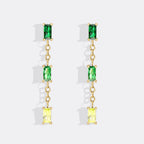Ombre Baguette Dangle Earrings