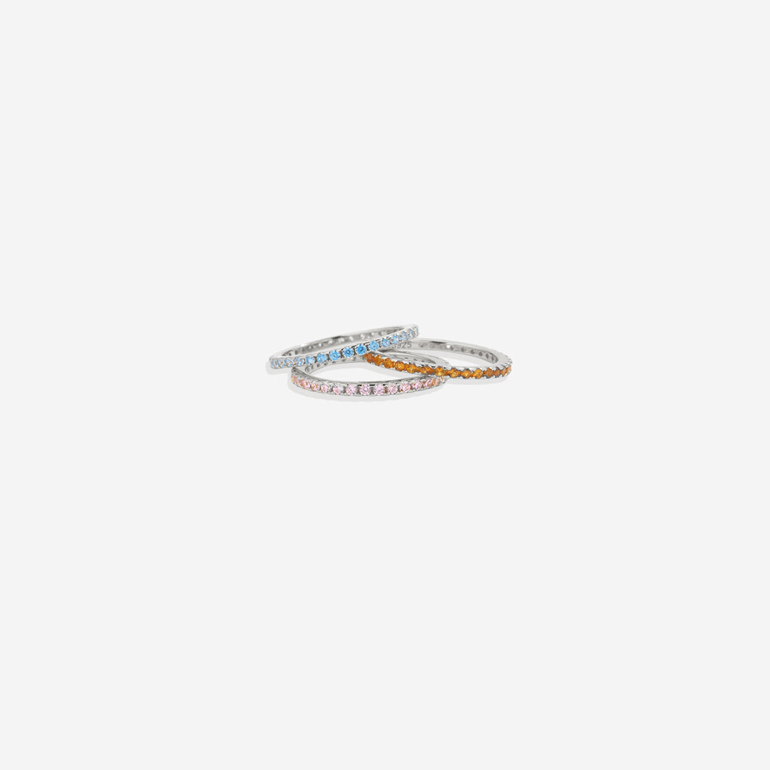 April Birthstone Eternity Stacking Ring