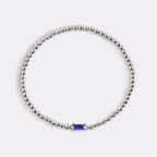 Sterling Silver Beaded Birthstone Bracelet