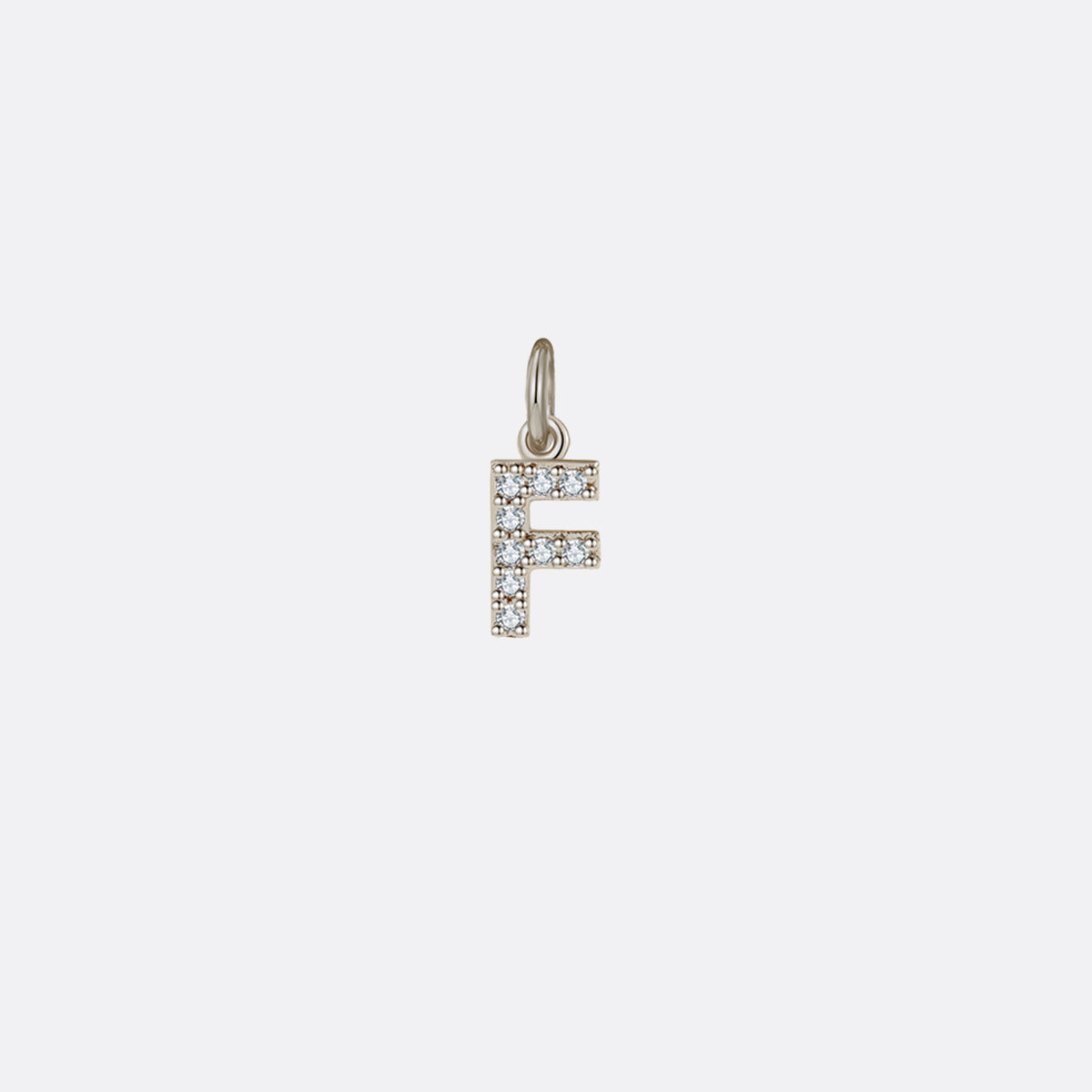 Dainty Pave Initial Charm