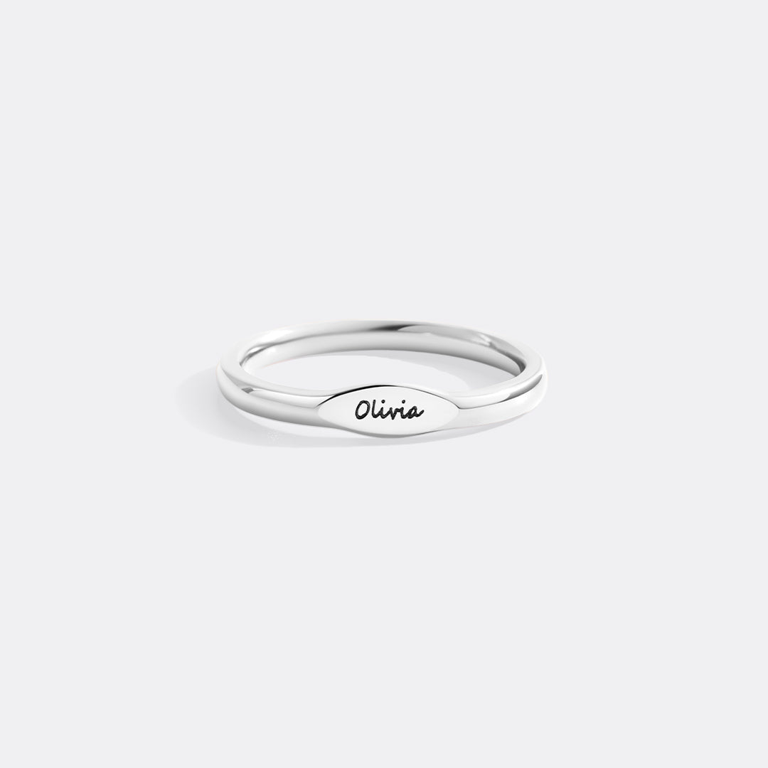 Skinny Name Ring