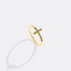 Birthstone Cross Ring