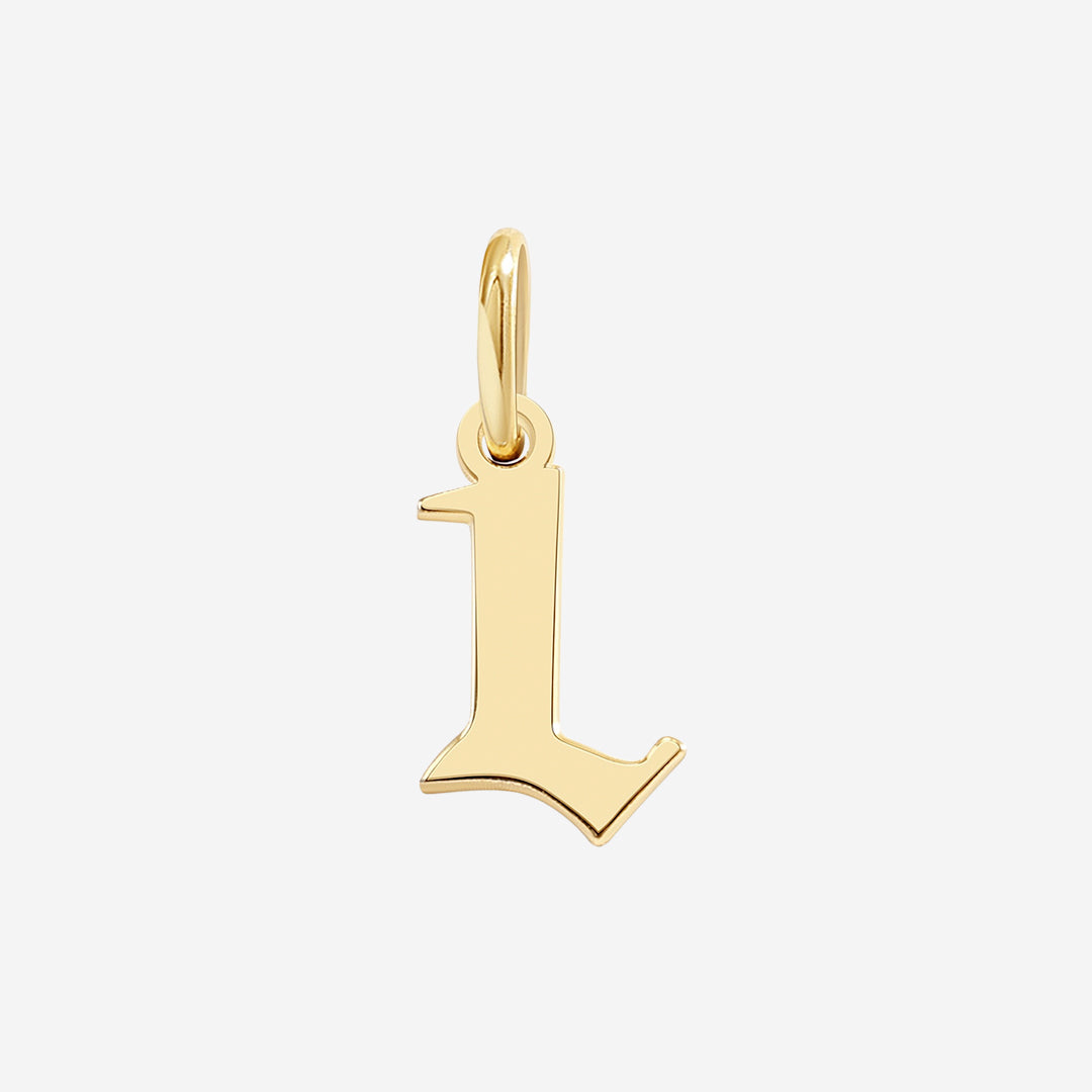 Old English Letter Charm