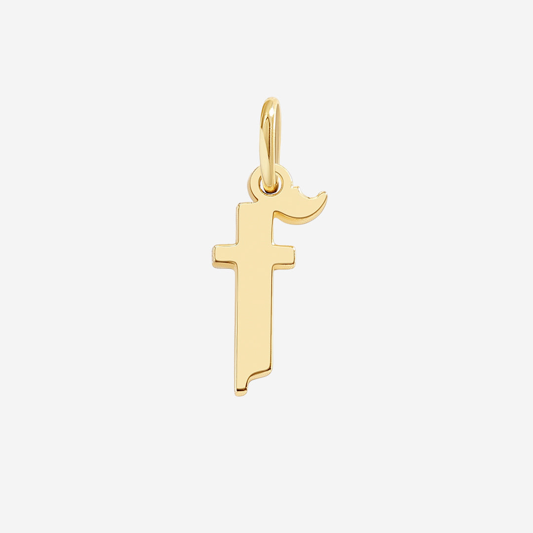 Old English Letter Charm