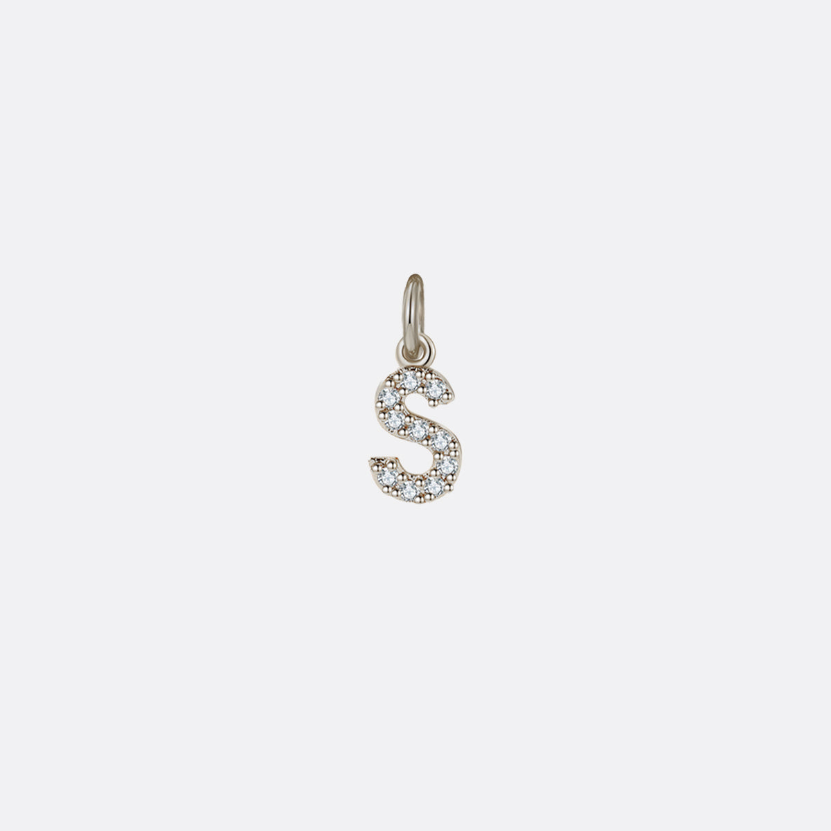 Dainty Pave Initial Charm
