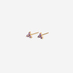 Trinity Birthstone Stud Earrings