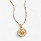 Birthstone Compass Pendant Necklace