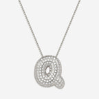 Pave Bubble Initial Necklace