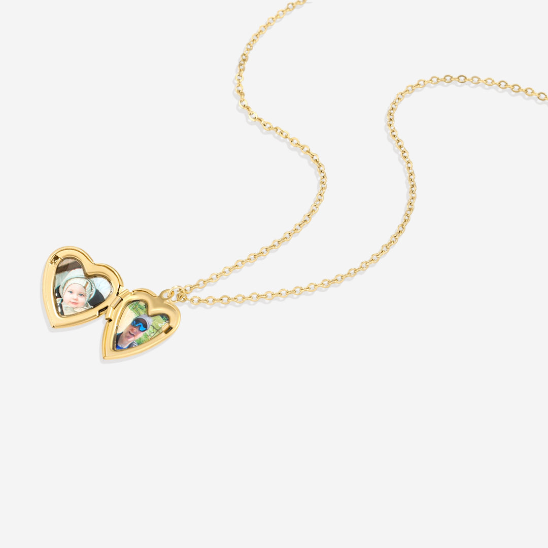Personalized Heart Locket Necklace