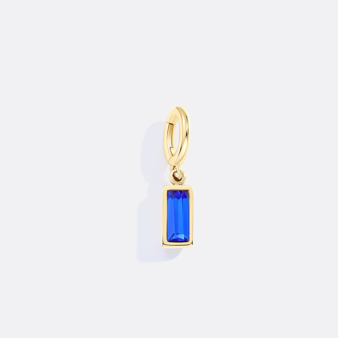 Dainty Baguette Birthstone Charm