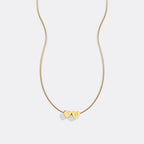 Dainty Heart Stacking Initial Necklace