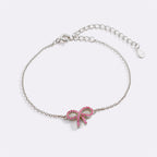 Pink Pave Bow Bracelet