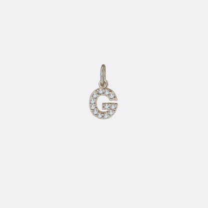 Dainty Pave Initial Charm