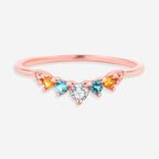 Arc Ombré Band - Topaz & Sapphire