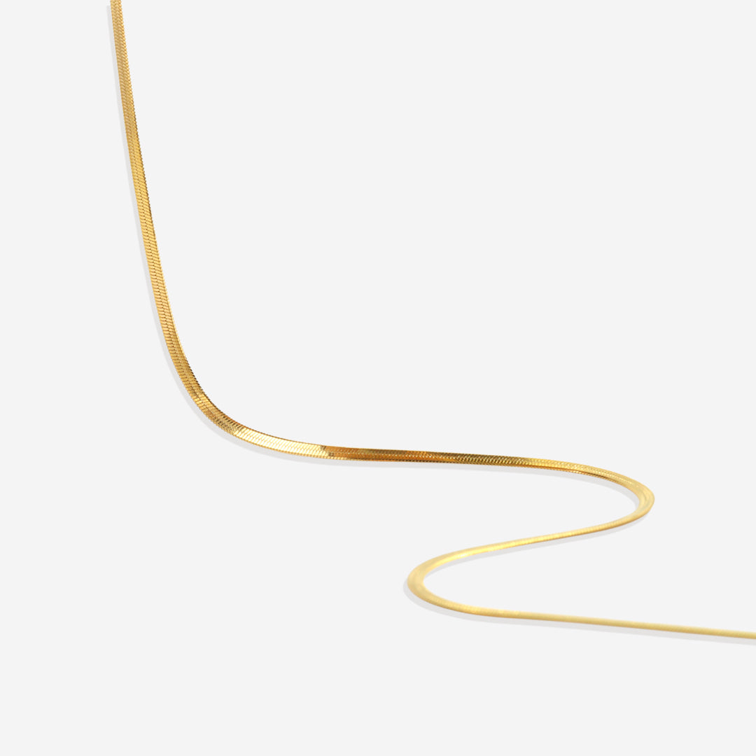 Dainty Herringbone Chain Necklace