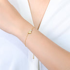 Gold Heart Pavé Bracelet