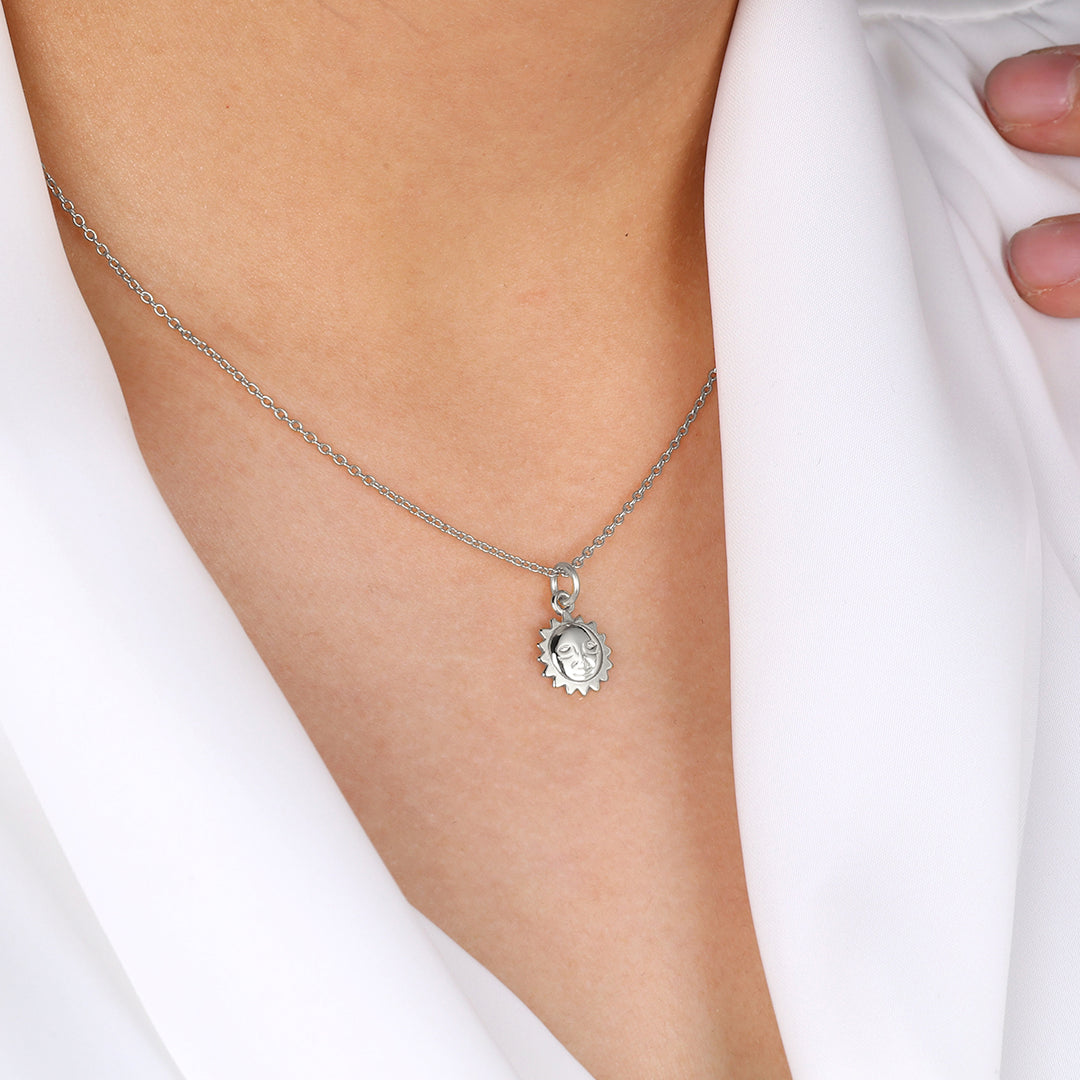 Sun Charm Pendant Necklace